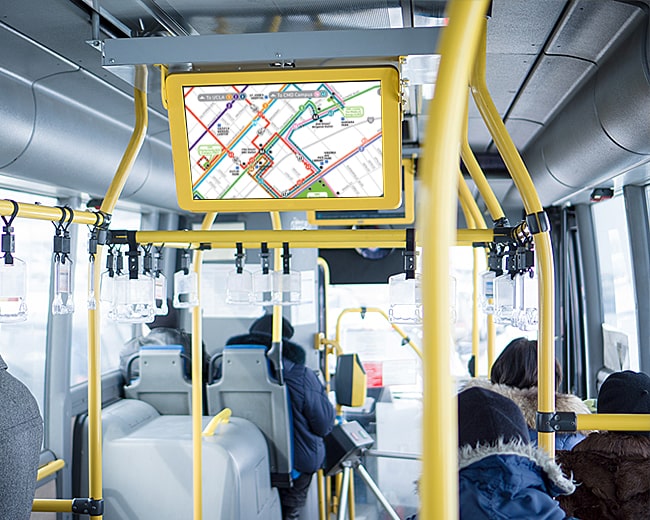 Pantalla de Información del Autobús a Bordo