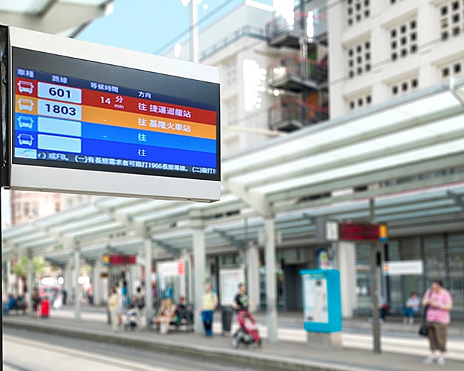 Información de pasajeros para servicios de autobús