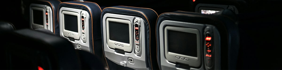 機内エンターテインメント・システムのタッチスクリーン