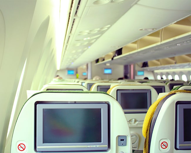 機内エンターテインメント・システムのタッチスクリーン