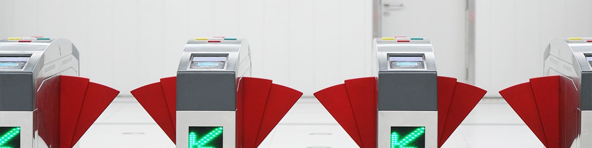 駅アクセスゲートのディスプレイ