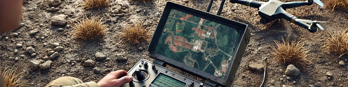 ドローン地上管制システムのタッチスクリーン